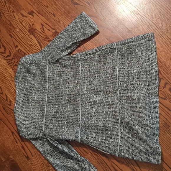 Cabi "The Times" long knit Jacket Blazrr black print Preppy Outerwear  sz S - Picture 9 of 11